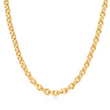 FANCIME Collar de cadena clásica de plata de ley con eslabones florales "Gracia iluminada por el sol"