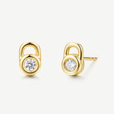 Pendientes de plata Candado de Promesa