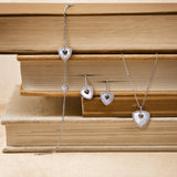 Trinity Signature Silver Earrings in Mother of Pearl