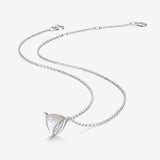 Trinity Silver Necklace in White Mother of Pearl
