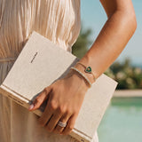 Trinity Signature Silver Bracelet in Natural Malachite