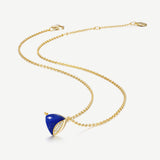 Trinity Silver Necklace in Natural Lapis Lazuli