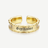 Harry Potter x FANCIME Anillo de Plata de Ley de la Casa Gryffindor