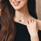 Trinity Silver Necklace in Natural Lapis Lazuli