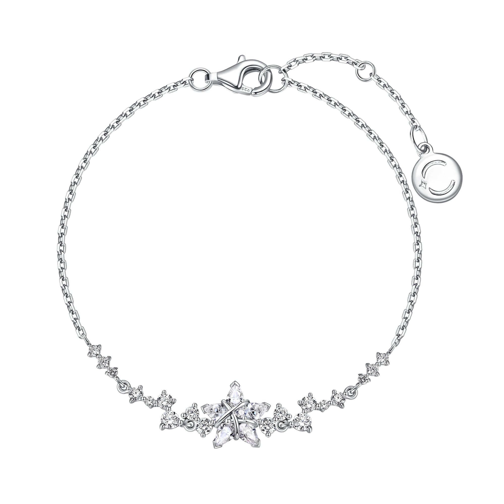 Pulsera FANCIME "Vega Serenade" Estrella Centelleante Alfa Lyrae de plata esterlina