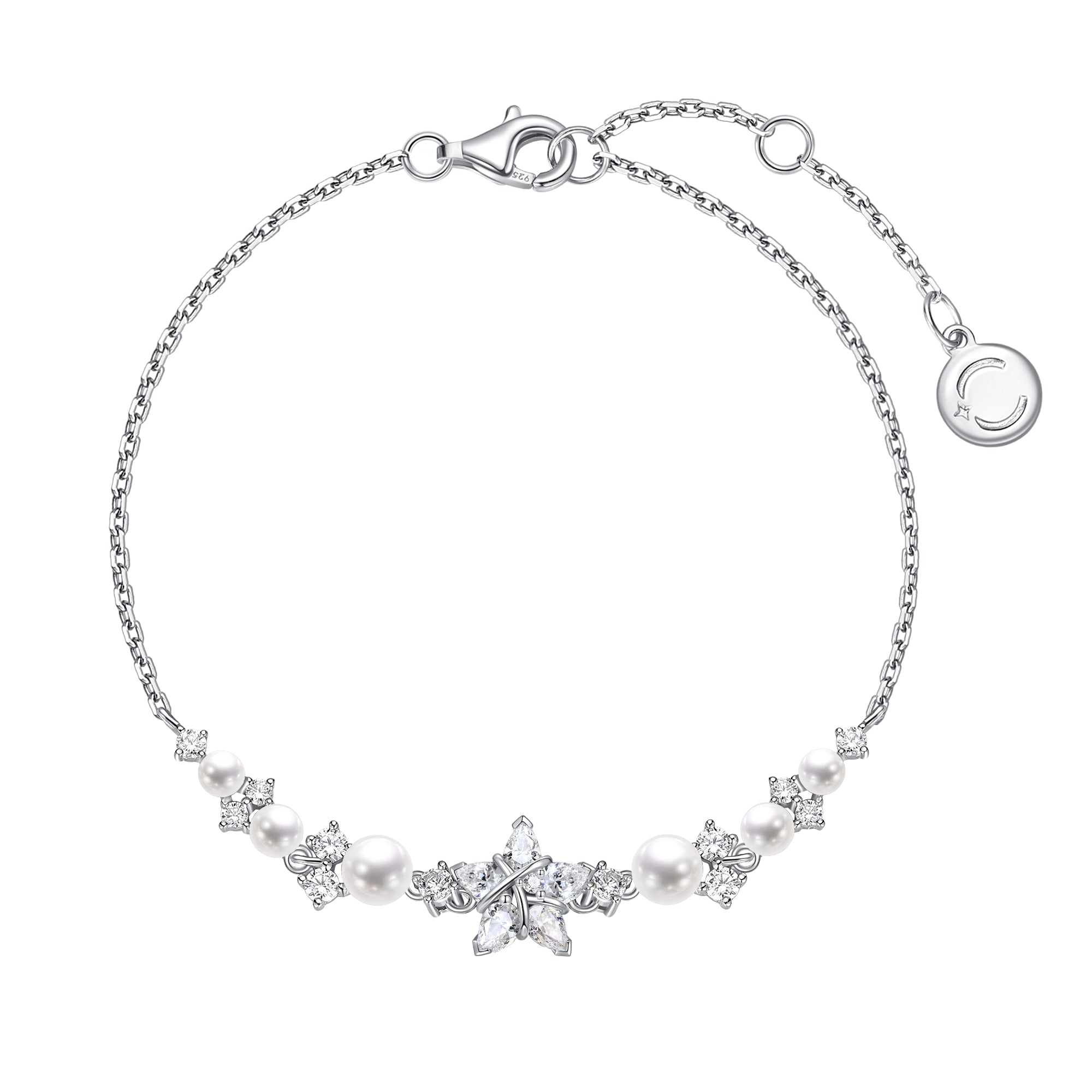 Pulsera FANCIME "Vega Whisper" Estrella Centelleante Alfa Lyrae de plata esterlina