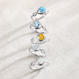 Anillo de Promesa "Abrazo Infinito" con Ópalo