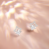 Pendientes de poste eco de plata de ley "Starlit Melody"