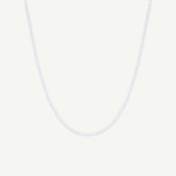 Collar de cadena de plata con flor de perla