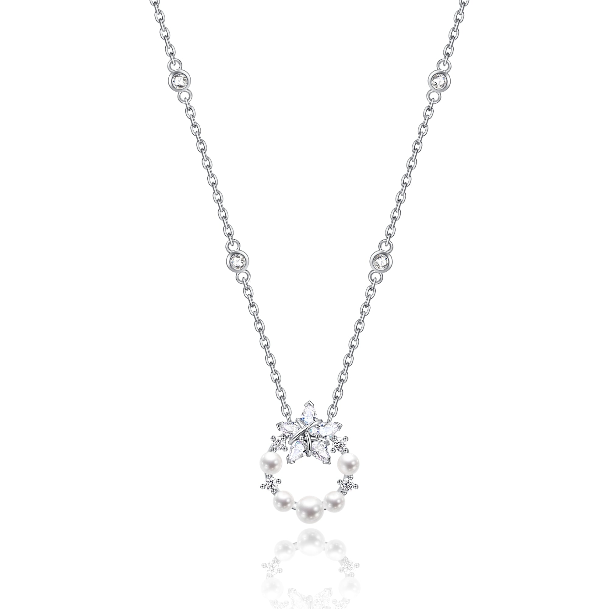 Collar FANCIME "Vega Aureole" Estrella Centelleante Alfa Lyrae de plata esterlina