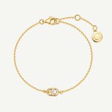 Pulsera con colgante de plata Candado de promesa
