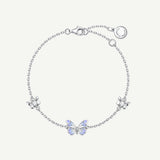Pulsera de Plata de Ley con Esmalte Luminoso FANCIME "Mariposa Estelar"