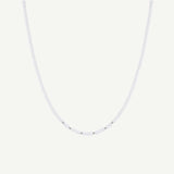Collar de cadena con perlas y cuentas de plata