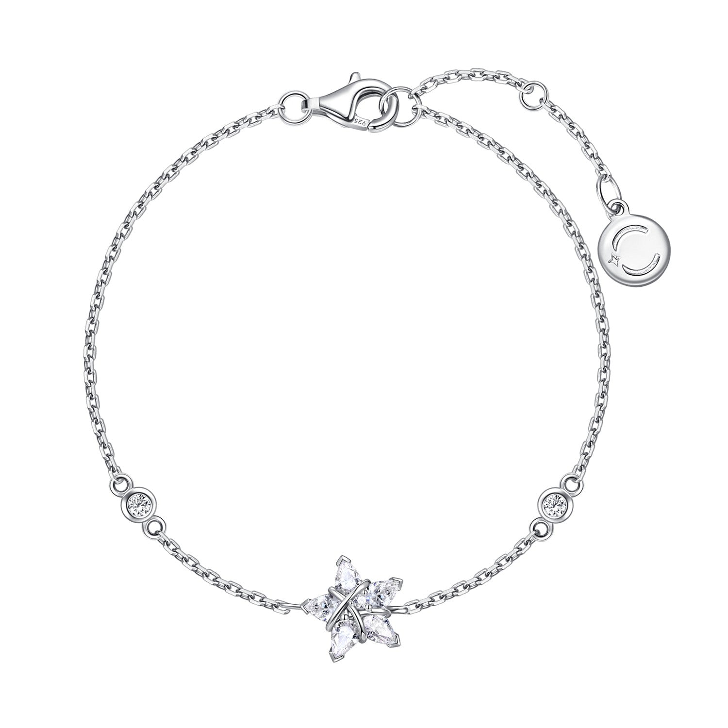 Pulsera FANCIME "Ms Vega" Estrella Centelleante Alfa Lyrae de plata esterlina