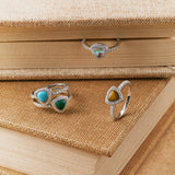 Trinity Essential Silver Ring in Malachite