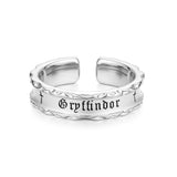 Harry Potter x FANCIME Anillo de Plata de Ley de la Casa Gryffindor