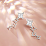 Pendientes colgantes de plata de ley "Starlit Melody"