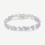 Pulsera de tenis de plata Susurro de glicinia