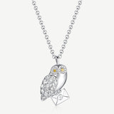Harry Potter x FANCIME Collar de Plata de Ley Hedwig