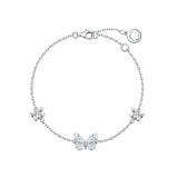 Pulsera de Plata de Ley con Esmalte Luminoso FANCIME "Mariposa Estelar"