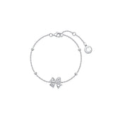 Pulsera de plata de ley con lazo floral mariposa “Blooming Bow” de FANCIME