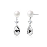 Pendientes de Perla de Plata de Ley FANCIME “Sugar Bean”