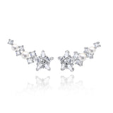 Pendiente de botón FANCIME "Vega Whisper" Estrella Centelleante Alfa Lyrae de plata esterlina
