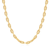 FANCIME Collar de cadena clásica de plata de ley con eslabones cuadrados "Gracia iluminada por el sol"