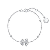 Pulsera de plata de ley con lazo floral mariposa “Blooming Bow” de FANCIME