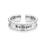 Harry Potter x FANCIME Anillo de Plata de Ley de la Casa Hufflepuff