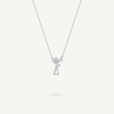 Collar floral "Wisteria Flower Cluster" en plata de ley