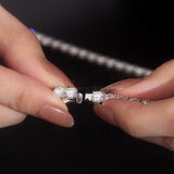 Collar de tenis de plata de ley con moissanita FANCIME "El Único"