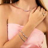 Pulsera de tenis clásica de plata de ley "Tearline"