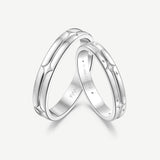 Anillos a juego de estrella de plata de ley FANCIME "Starlit Melody" para parejas