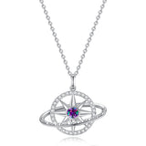 FANCIME Collar de plata de ley con piedra de nacimiento alejandrita de junio "Promesa estelar"