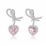Pendientes colgantes de plata de ley "It Is A Crush"