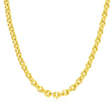 FANCIME Collar de cadena clásica de plata de ley con eslabones florales "Gracia iluminada por el sol"