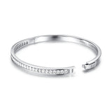 Brazalete rígido de plata de ley FANCIME "Eclíptico"
