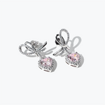 FANCIME "It Is A Crush" Pink Heart Sterling Silver Drop Earrings Main