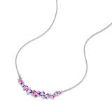 Collar de Plata con Barra de Flor “Susurro de Glicina” con Amatista