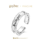 Harry Potter x FANCIME Anillo de Plata de Ley de la Casa Hufflepuff