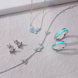 Pendientes luminosos de esmalte y plata de ley "Starlight Butterfly" de FANCIME