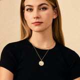 FANCIME "Lumen Star" Collar de plata de ley con ópalo, piedra de nacimiento de octubre