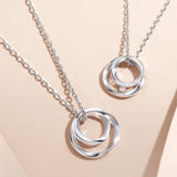 FANCIME "Promise Hearts" Collar de amor a juego de plata de ley para parejas