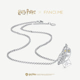 Harry Potter x FANCIME Collar de Plata de Ley Hedwig