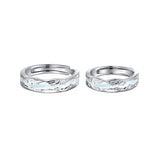 Anillos ajustables luminosos para parejas de plata de ley FANCIME "Año Luz"