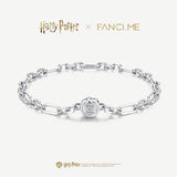 Harry Potter x FANCIME Pulsera de Plata de Ley con Amuleto Mágico
