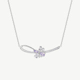 Collar de plata Vid de glicinia