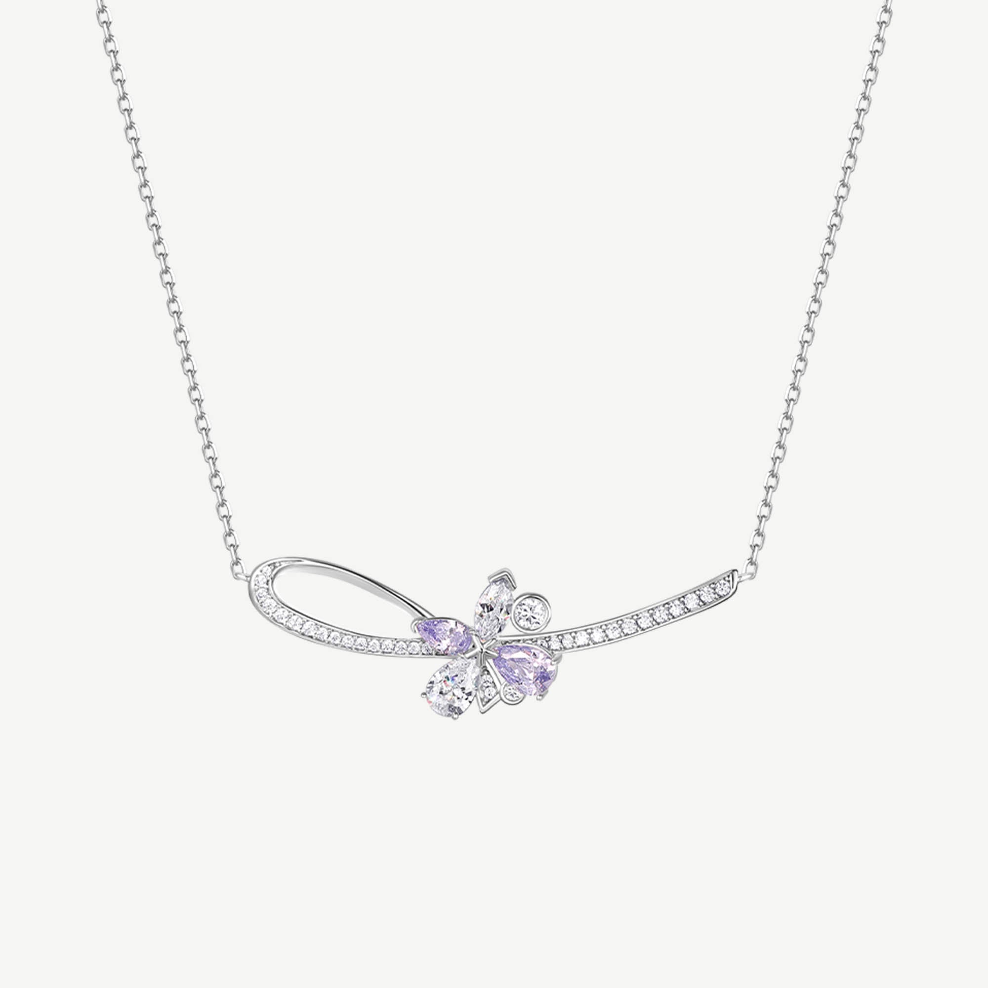 Collar de plata Vid de glicinia