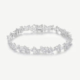 Pulsera de tenis de plata Susurro de glicinia